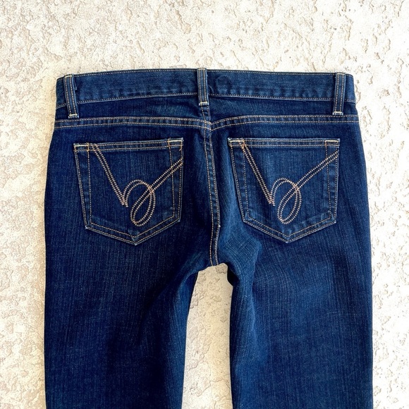 Bebe Jeans size 8 29 X 30 Brooke Straight Dark Blue Low Rise Women’s Y2K Denim - Picture 2 of 8